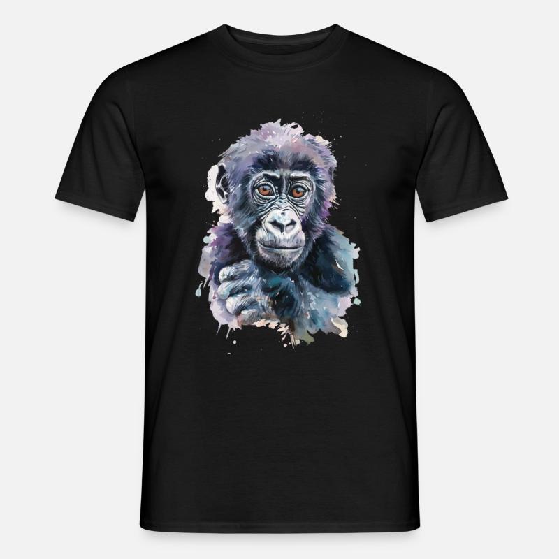 Gorilla - Männer T-Shirt - Schwarz