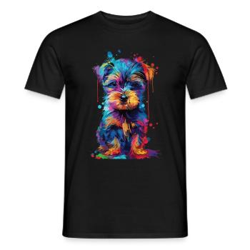 Chien - T-shirt homme - noir - Devant - AI Model Male 178 light (178cm)