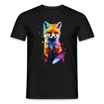 Fuchs - Männer T-Shirt - Schwarz - Vorne - AI Model Male 178 light (178cm)