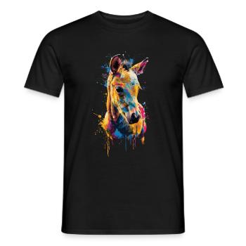 Pferd - Männer T-Shirt - Schwarz - Vorne - AI Model Male 178 light (178cm)