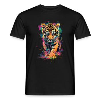 Tigre - T-shirt homme - noir - Devant - AI Model Male 178 light (178cm)
