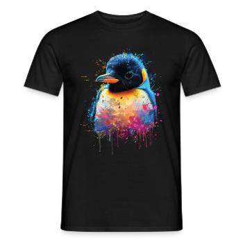 Penguin - Men's T-Shirt - black - Front - AI Model Male 178 light (178cm)