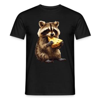 Raccoon - Men's T-Shirt - black - Front - AI Model Male 178 light (178cm)