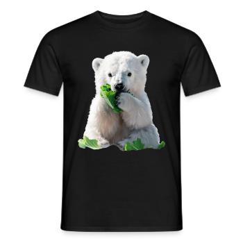 Polar bear - Men's T-Shirt - black - Front - AI Model Male 178 light (178cm)