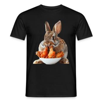 Kaninchen - Männer T-Shirt - Schwarz - Vorne - AI Model Male 178 light (178cm)