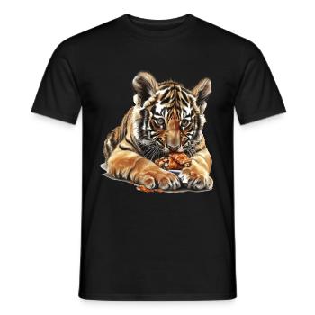 Tigre - T-shirt homme - noir - Devant - AI Model Male 178 light (178cm)