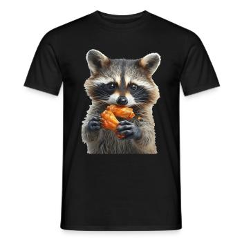 Raccoon - Men's T-Shirt - black - Front - AI Model Male 178 light (178cm)