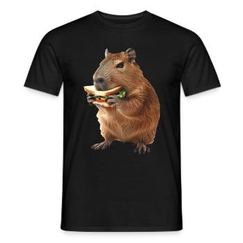 Wasserschwein - Männer T-Shirt - Schwarz - Vorne - AI Model Male 178 light (178cm)