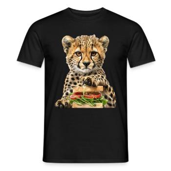 Cheetah - Men's T-Shirt - black - Front - AI Model Male 178 light (178cm)