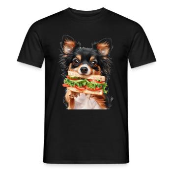 Chien - T-shirt homme - noir - Devant - AI Model Male 178 light (178cm)
