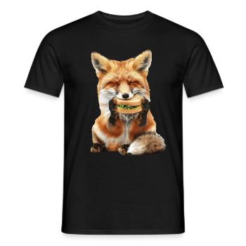 Fuchs - Männer T-Shirt - Schwarz - Vorne - AI Model Male 178 light (178cm)