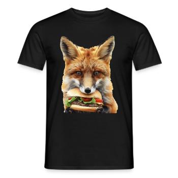 Fuchs - Männer T-Shirt - Schwarz - Vorne - AI Model Male 178 light (178cm)