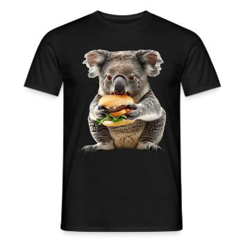 Koala - Men's T-Shirt - black - Front - AI Model Male 178 light (178cm)