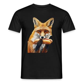 Fuchs - Männer T-Shirt - Schwarz - Vorne - AI Model Male 178 light (178cm)