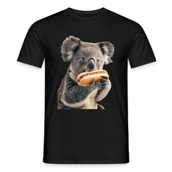Koala - Men's T-Shirt - black - Front - AI Model Male 178 light (178cm)