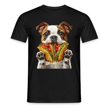 Chien - T-shirt homme - noir - Devant - AI Model Male 178 light (178cm)
