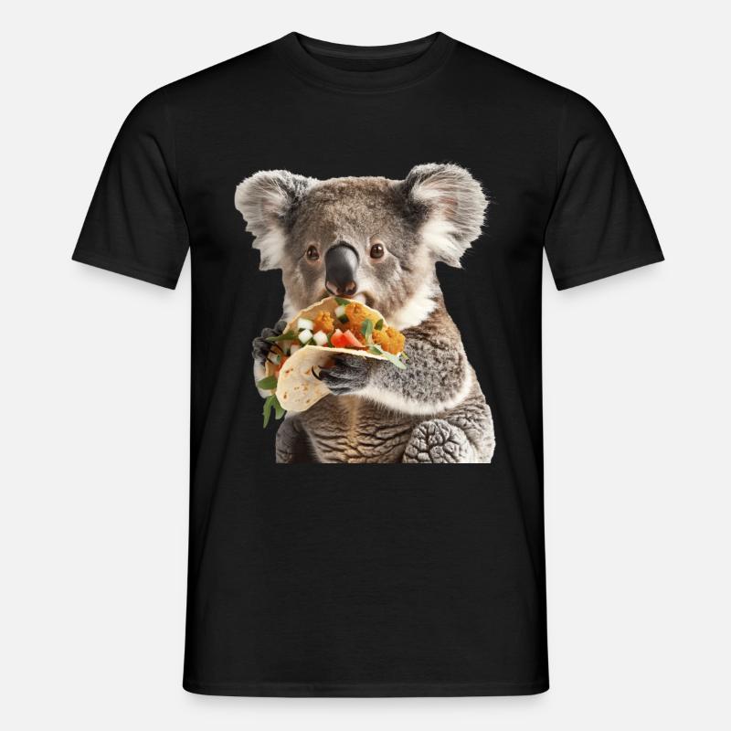 Koala - Männer T-Shirt - Schwarz