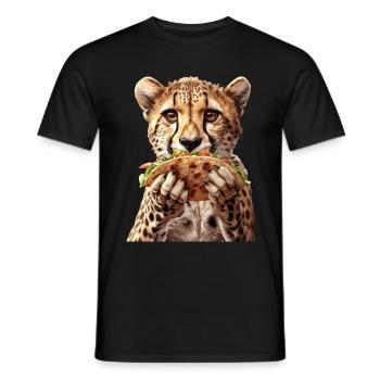 Cheetah - Men's T-Shirt - black - Front - AI Model Male 178 light (178cm)