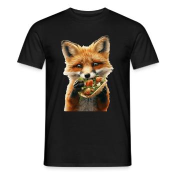 Fuchs - Männer T-Shirt - Schwarz - Vorne - AI Model Male 178 light (178cm)
