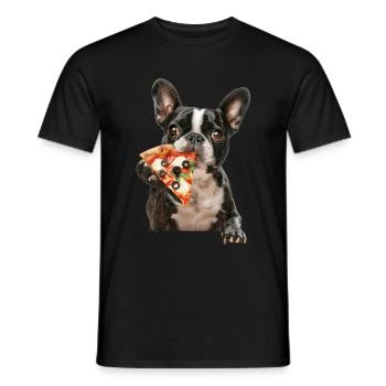 Boston Terrier - Männer T-Shirt - Schwarz - Vorne - AI Model Male 178 light (178cm)