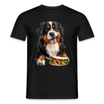 Bernese Mountain Dog - Männer T-Shirt - Schwarz - Vorne - AI Model Male 178 light (178cm)