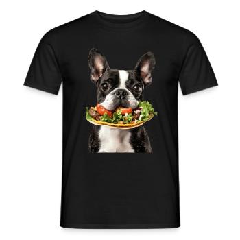 Boston Terrier - Männer T-Shirt - Schwarz - Vorne - AI Model Male 178 light (178cm)