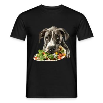 Great Dane - Männer T-Shirt - Schwarz - Vorne - AI Model Male 178 light (178cm)