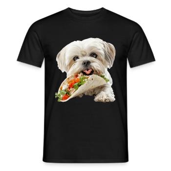 Shih Tzu - T-shirt homme - noir - Devant - AI Model Male 178 light (178cm)