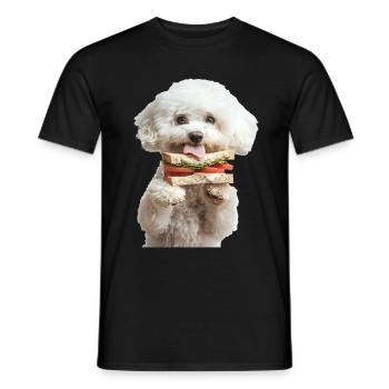 Bichon Frisé - Männer T-Shirt - Schwarz - Vorne - AI Model Male 178 light (178cm)