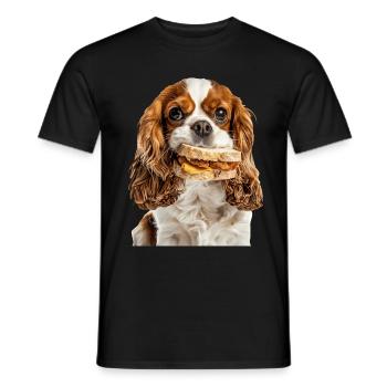 Cavalier King Spaniel - Männer T-Shirt - Schwarz - Vorne - AI Model Male 178 light (178cm)