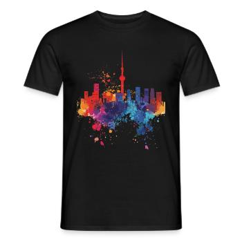 Tokio: - Männer T-Shirt - Schwarz - Vorne - AI Model Male 178 light (178cm)