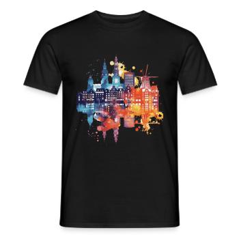 Kleiningerland - Männer T-Shirt - Schwarz - Vorne - AI Model Male 178 light (178cm)