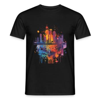 Rotterdam - Männer T-Shirt - Schwarz - Vorne - AI Model Male 178 light (178cm)