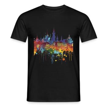 Stargard - Männer T-Shirt - Schwarz - Vorne - AI Model Male 178 light (178cm)