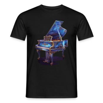 Piano - T-shirt homme - noir - Devant - AI Model Male 178 light (178cm)