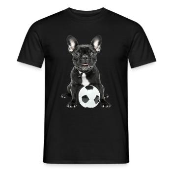 Bouledogue français - T-shirt homme - noir - Devant - AI Model Male 178 light (178cm)