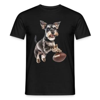 Schnauzer nain - T-shirt homme - noir - Devant - AI Model Male 178 light (178cm)