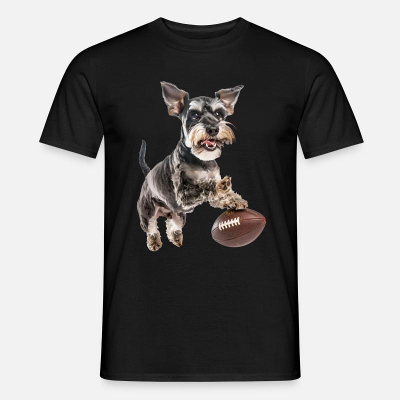 Zwergschnauzer - Männer T-Shirt - Schwarz
