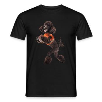 Caniche - T-shirt homme - noir - Devant - AI Model Male 178 light (178cm)