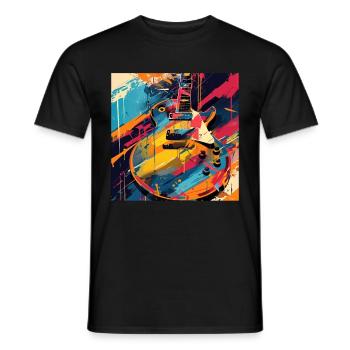 Guitare - T-shirt homme - noir - Devant - AI Model Male 178 light (178cm)