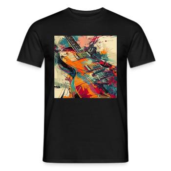 Guitare - T-shirt homme - noir - Devant - AI Model Male 178 light (178cm)