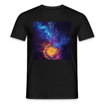 Banjo - Männer T-Shirt - Schwarz - Vorne - AI Model Male 178 light (178cm)