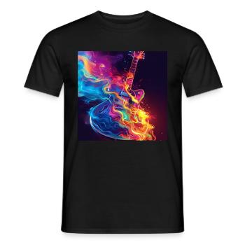 Guitare - T-shirt homme - noir - Devant - AI Model Male 178 light (178cm)