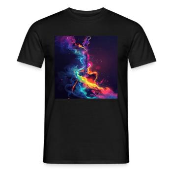 Guitare - T-shirt homme - noir - Devant - AI Model Male 178 light (178cm)