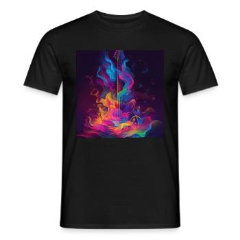 Guitare - T-shirt homme - noir - Devant - AI Model Male 178 light (178cm)