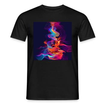 Guitare - T-shirt homme - noir - Devant - AI Model Male 178 light (178cm)