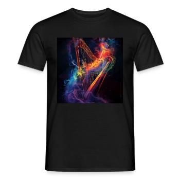 Harp - Men's T-Shirt - black - Front - AI Model Male 178 light (178cm)