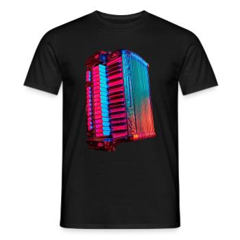 Akkordeon - Männer T-Shirt - Schwarz - Vorne - AI Model Male 178 light (178cm)