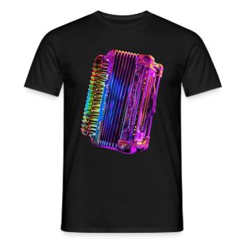 Accordéon - T-shirt homme - noir - Devant - AI Model Male 178 light (178cm)
