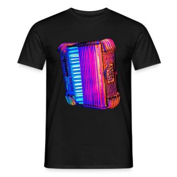 accordéon - T-shirt homme - noir - Devant - AI Model Male 178 light (178cm)
